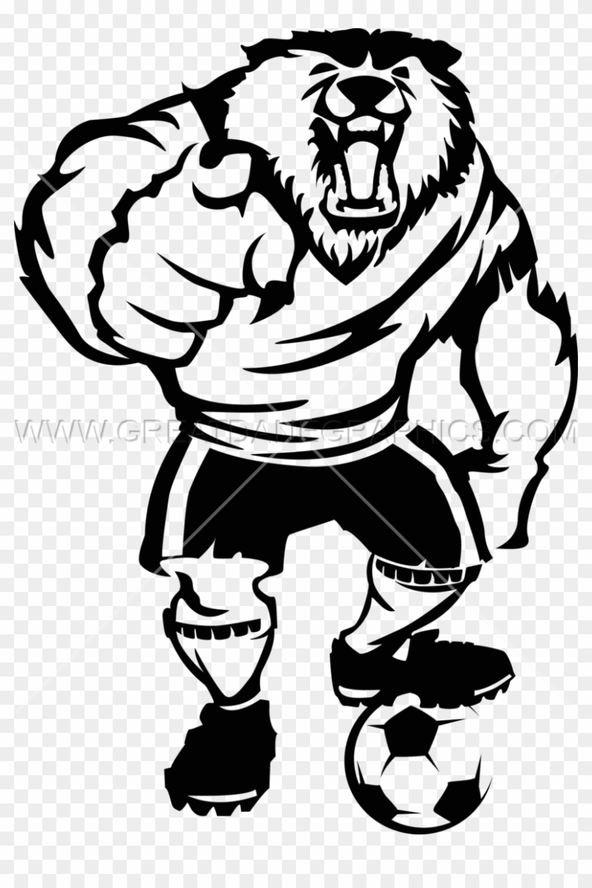 Soccer Clipart Bear - Soccer Bear Clip Art #1613520