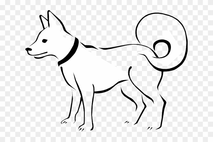 Wildcat Clipart Husky - Dog Clipart Black And White #1613538