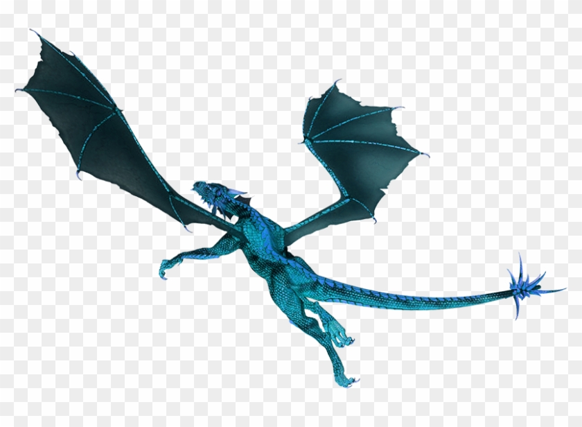 Blue Flying Dragon Clipart - Flying Dragon Png #1613555