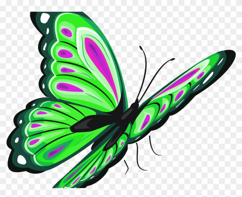 Free Green Butterfly Clipart, Download Free Clip Art, - Full Hd Butterfly Png #1613643