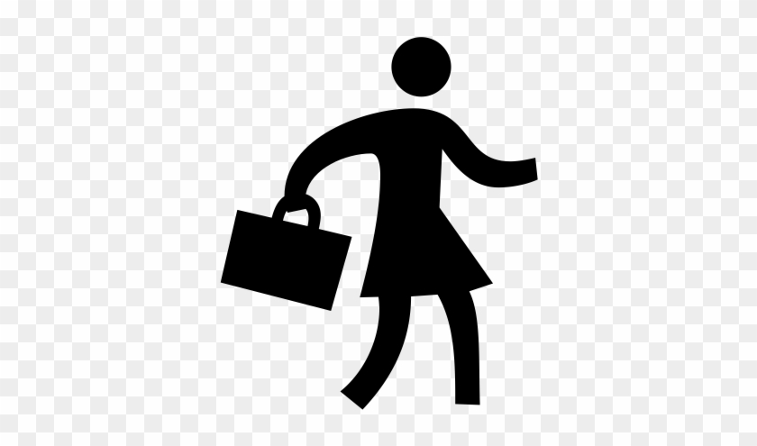 Go To Work Woman , Go, List Icon - Female Work Icon #1613720