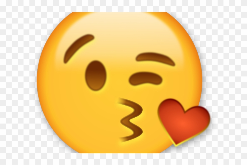Kiss Smiley Clipart Hug - Emoji Heart Kiss Png #1613810