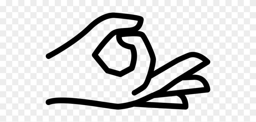 Yoga Mudra Hand Rubber Stamp - Meditation Hand Icon #1613919