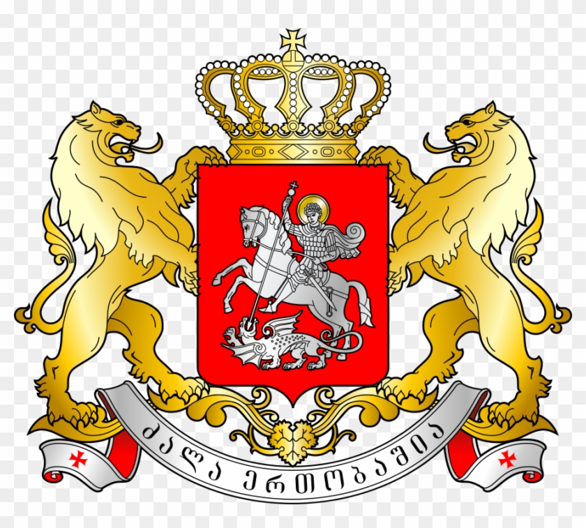 File Georgia S Large Coat Of Arms Svg Wikimedia Commons - Georgia Coat Of Arms Vector #1614058