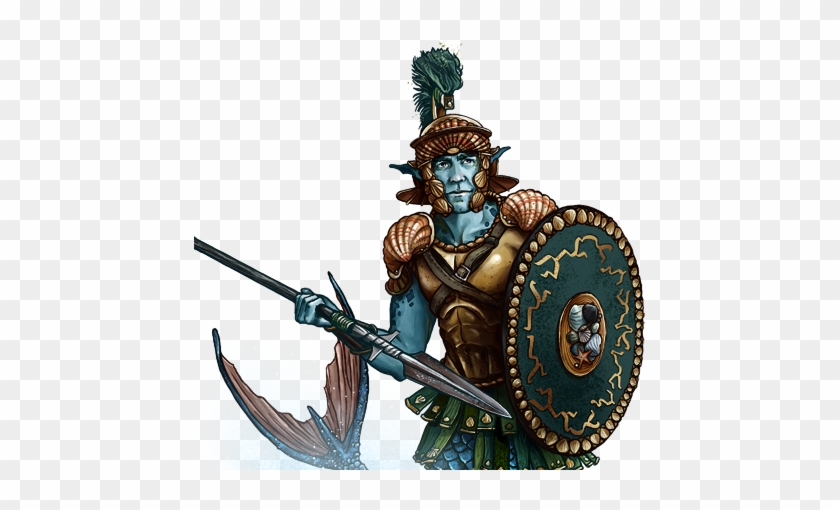 Merman Hoplite - Merfolk Warrior #1614076