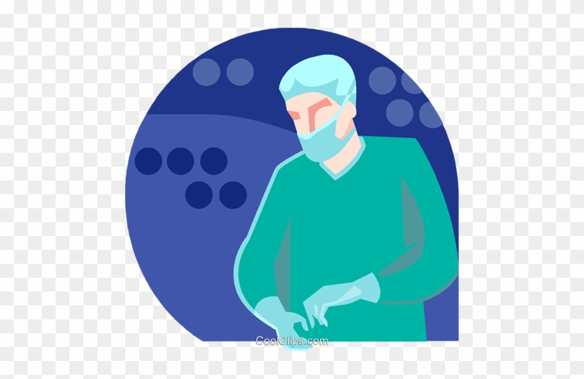 Doctor Preparing For Surgery Royalty Free Vector Clip - Medical Hygiene #1614125