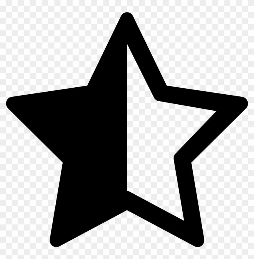 Half Star Comments - Half Star Icon #1614192