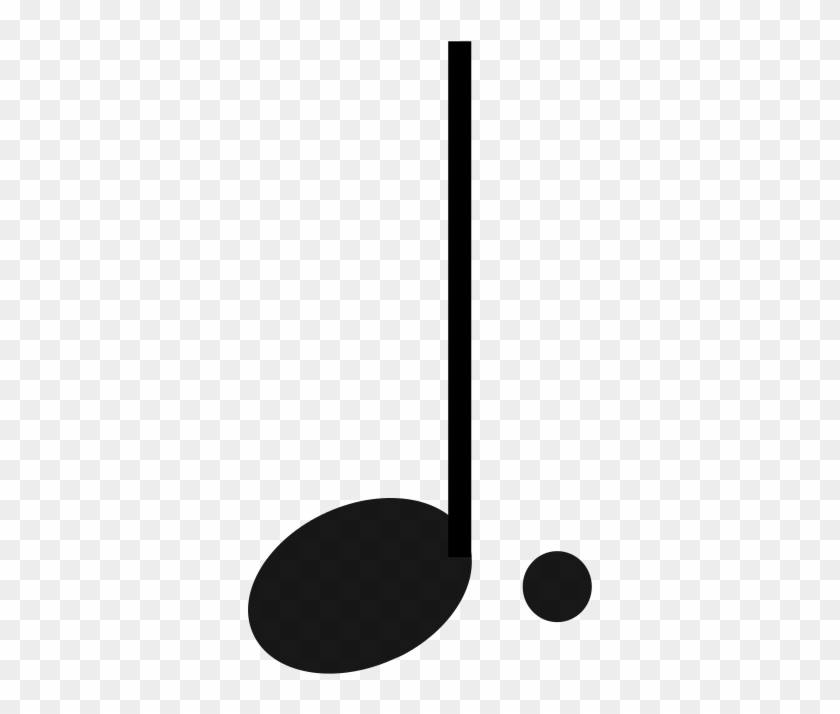 Dotted Quarter Note With Upwards Stem - Negra Con Puntillo Musica #1614331