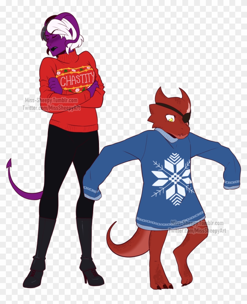 Some More Holiday Sweater Commissions These Two Aren't - Cartoon #1614358