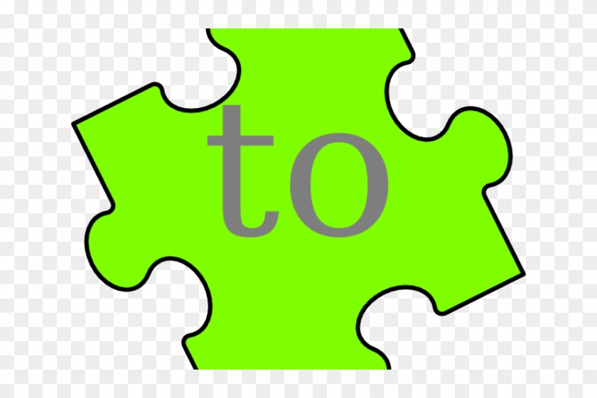 Puzzle Clipart Word Puzzle - Green Puzzle Piece Clipart #1614433