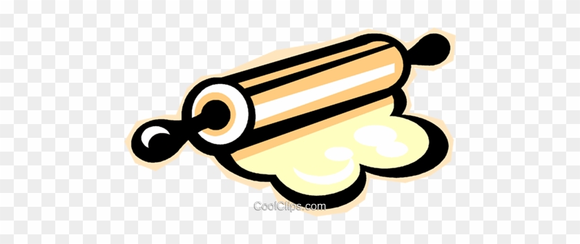 Rolling Pin Royalty Free Vector Clip Art Illustration - Plätzchen Backen Mit Kindern #1614516