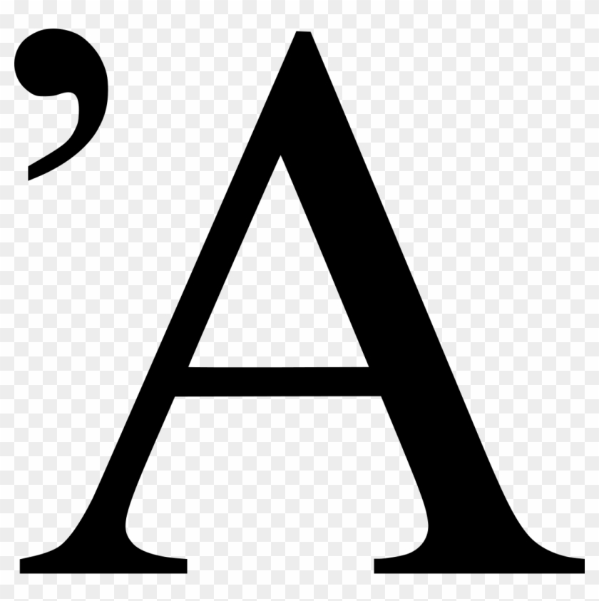 Latin Capital Letter A With Spiritus Lenis Svg Within - Capital Letter #1614685