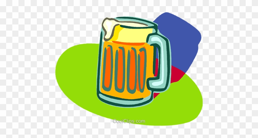 Full Frosty Beer Mug Royalty Free Vector Clip Art Illustration - Beer Mug #1614691