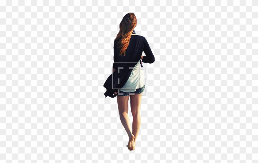 Barefoot Clipart 45219 - Girl Walking Back Png #1614726