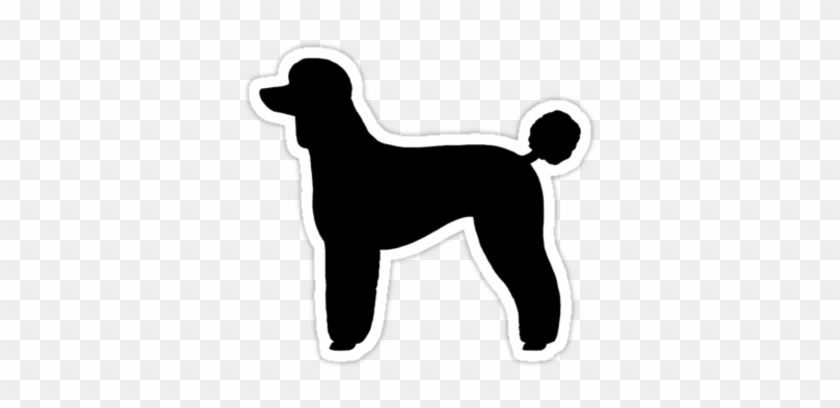 Black Standard Poodle Silhouette Waterproof Die-cut - Poodle Silhouette Standard Poodle Clipart #1614766