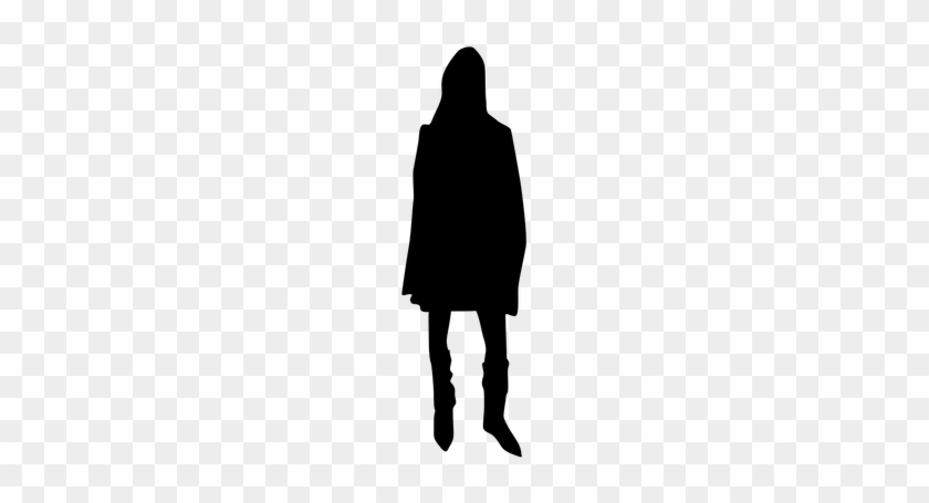 Vector Drawing Of Black Silhouette Of A Trendy Girl - Silhouette #1614773
