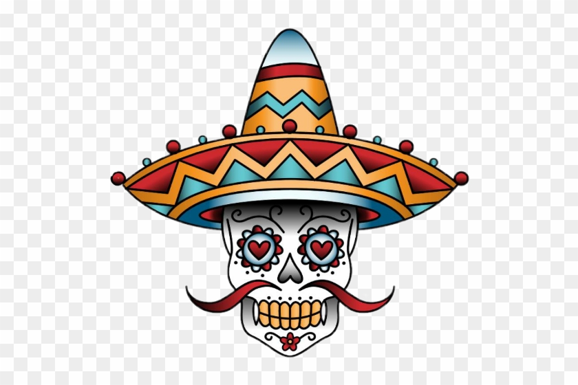 Sugar Skull With Sombrero #1614882