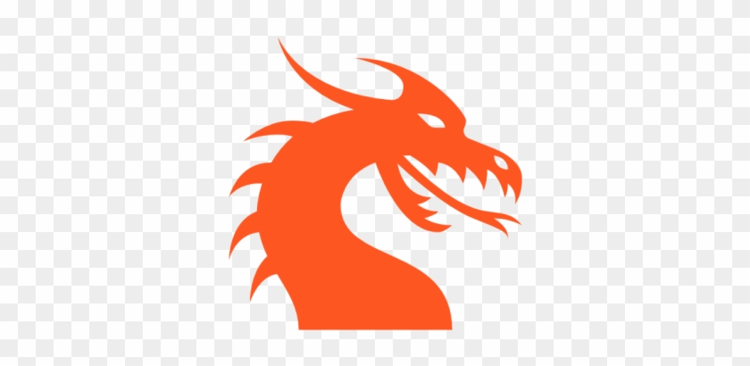Dragon Clipart Orange - Black Dragon Clip Art #1614886