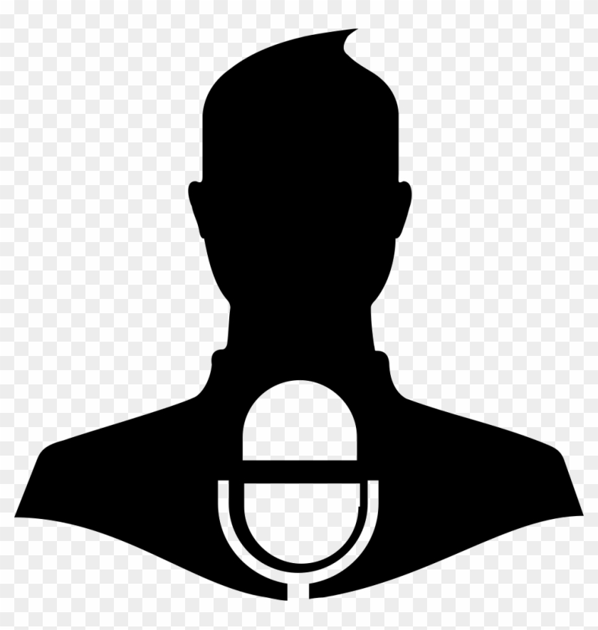 Press Release Symbol Of A Man With A Microphone Comments - Man With Microphone Icon #1614921