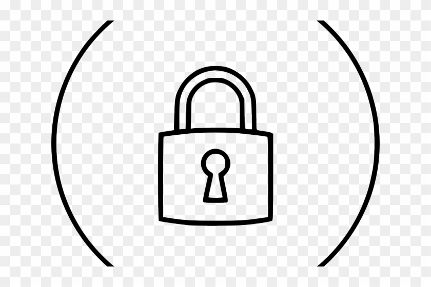 Lock Clipart Privatization - Line Art #1614996