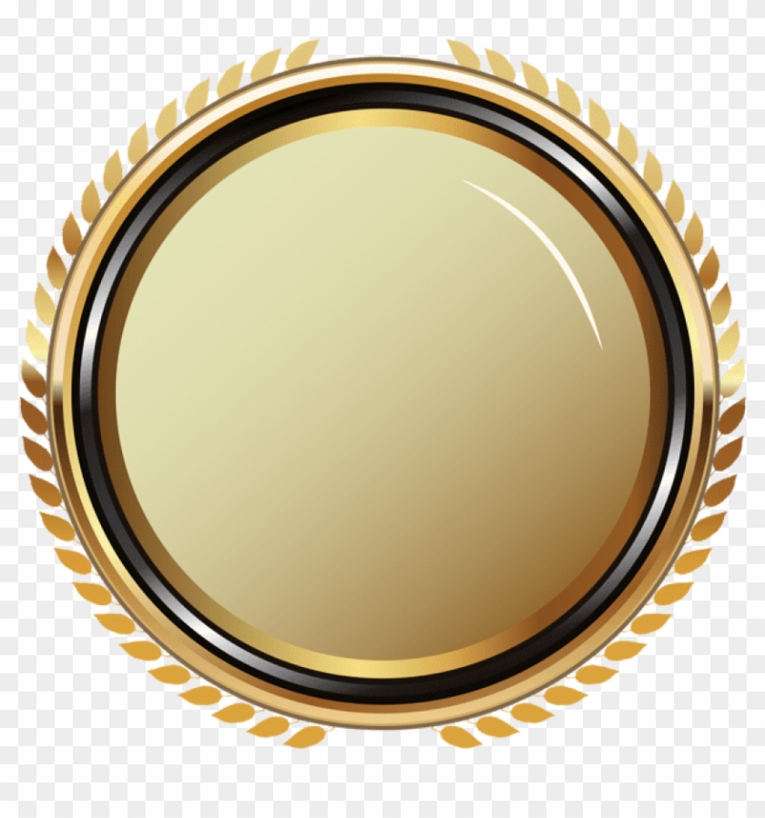 Download Gold Oval Badge Transparent Clipart Png Photo - Golden Badge Png #1615130