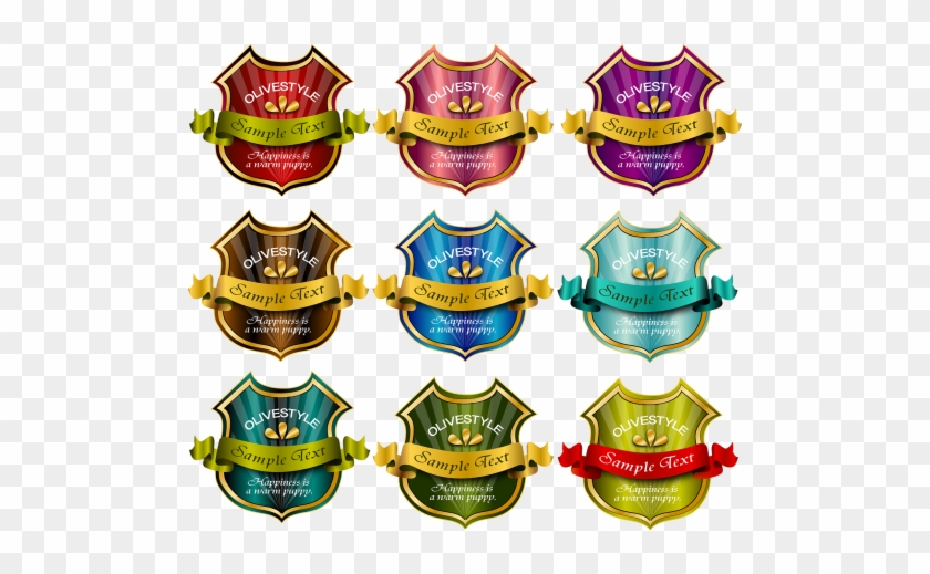 Badges Clipart Accolade - Free Vector Labels #1615132