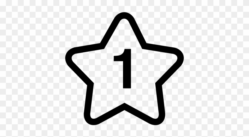 Star For Number One Vector - Star Line Icon Png #1615148