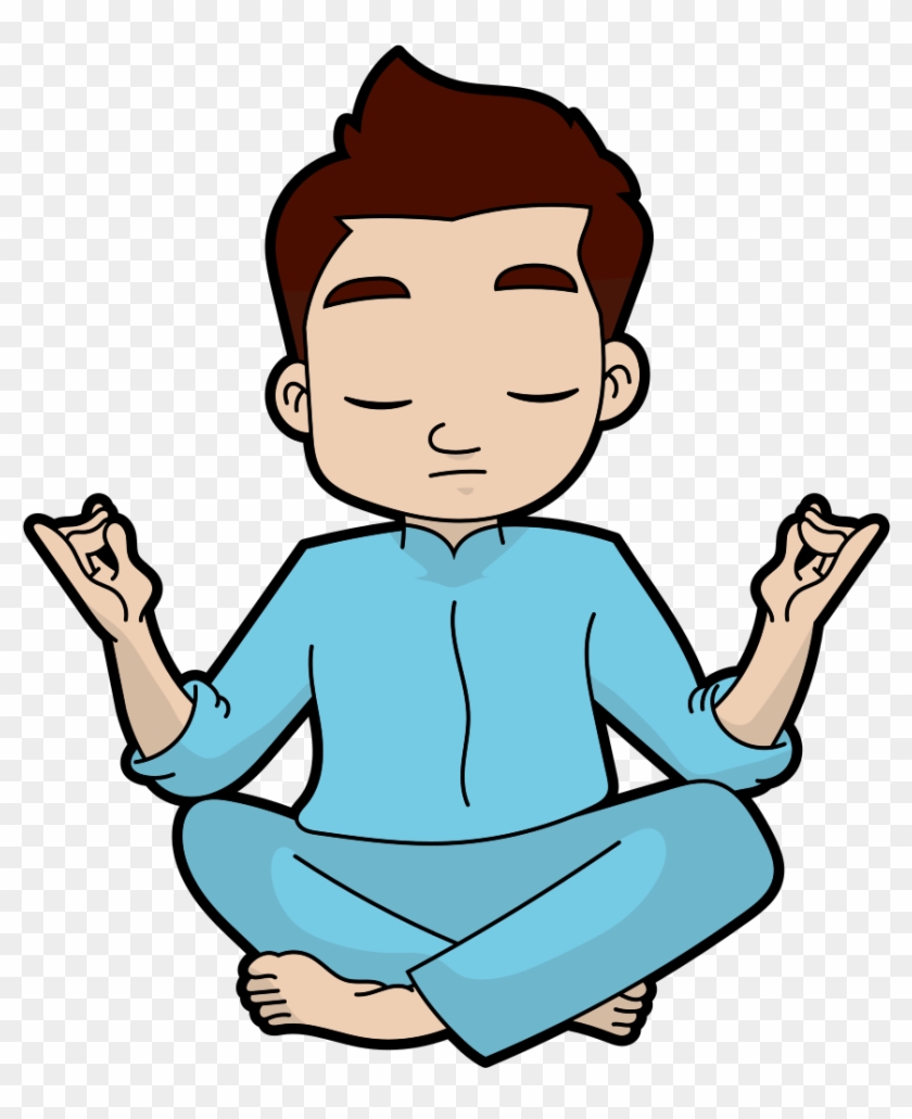 Open - Man Doing Yoga Cartoon #1615188