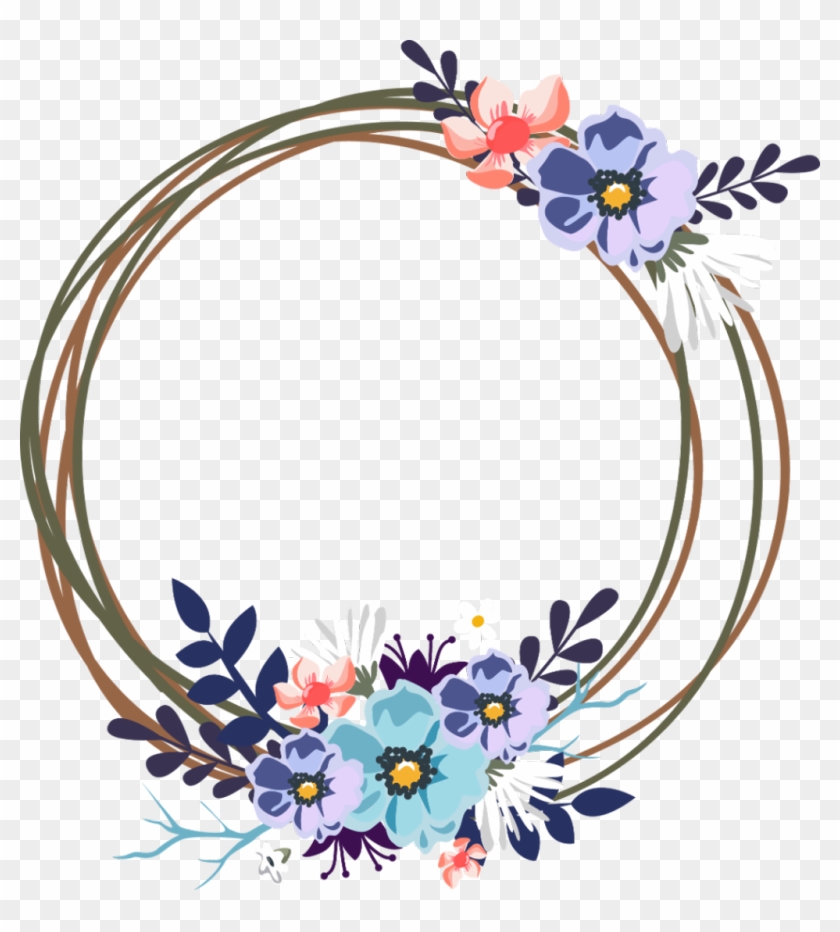 Round Circles Circle Frames Frame Borders Border Floral Clip Art For