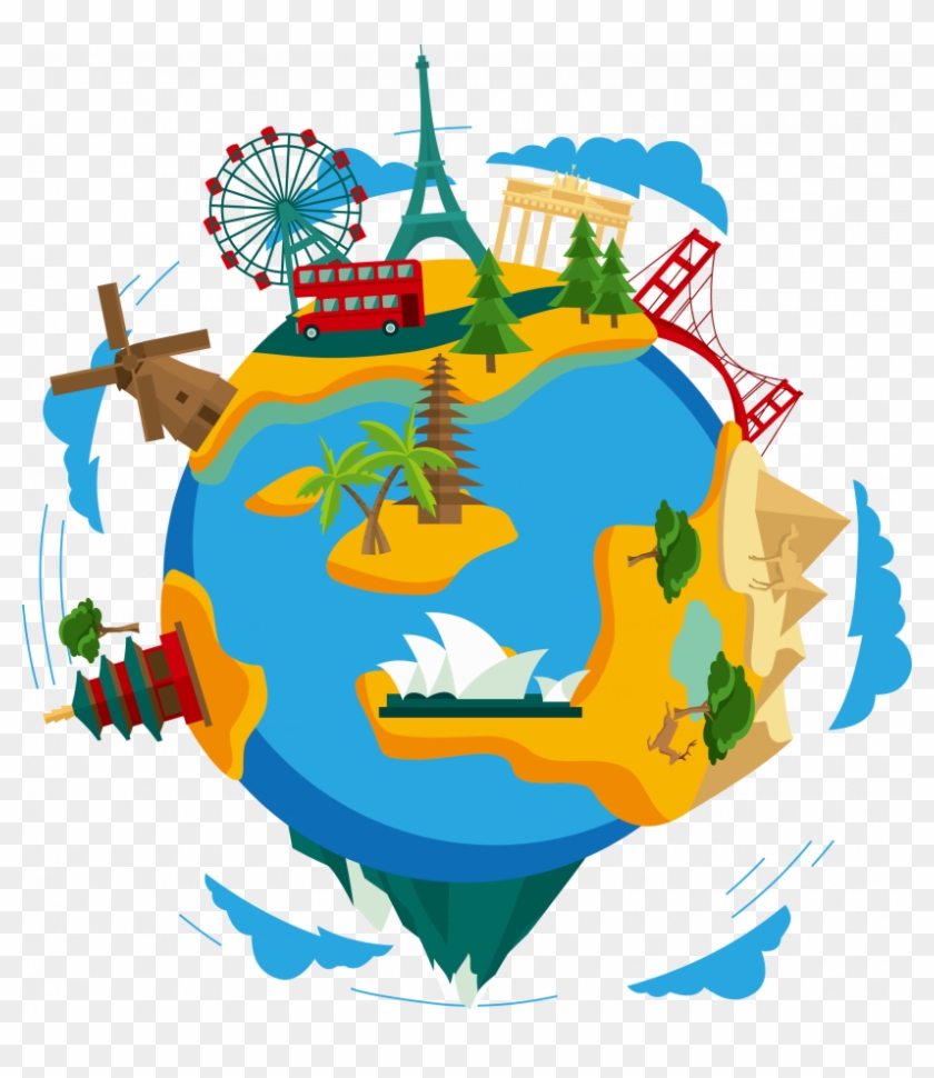 Travel The World Clipart - World Travel Clip Art #1615550