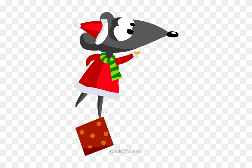 Santa's Helper Standing On A Present Royalty Free Vector - Christmas Borders And Frames #1615634