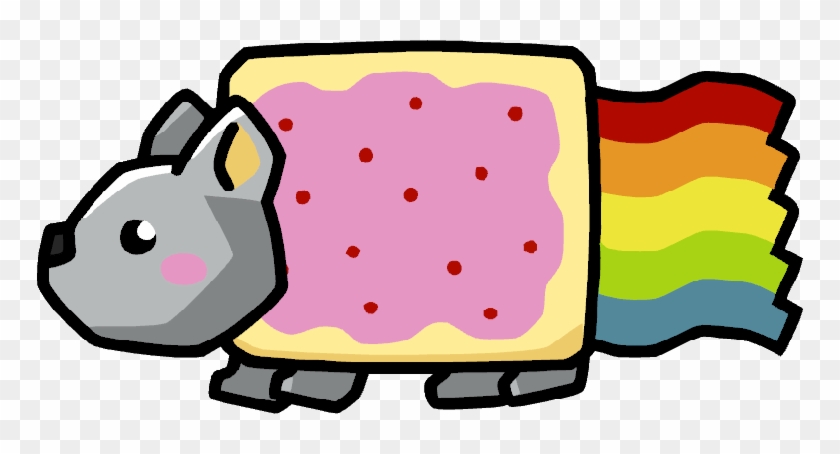Nyan Cat Clipart Rainbow Trail - Scribblenauts #1615672