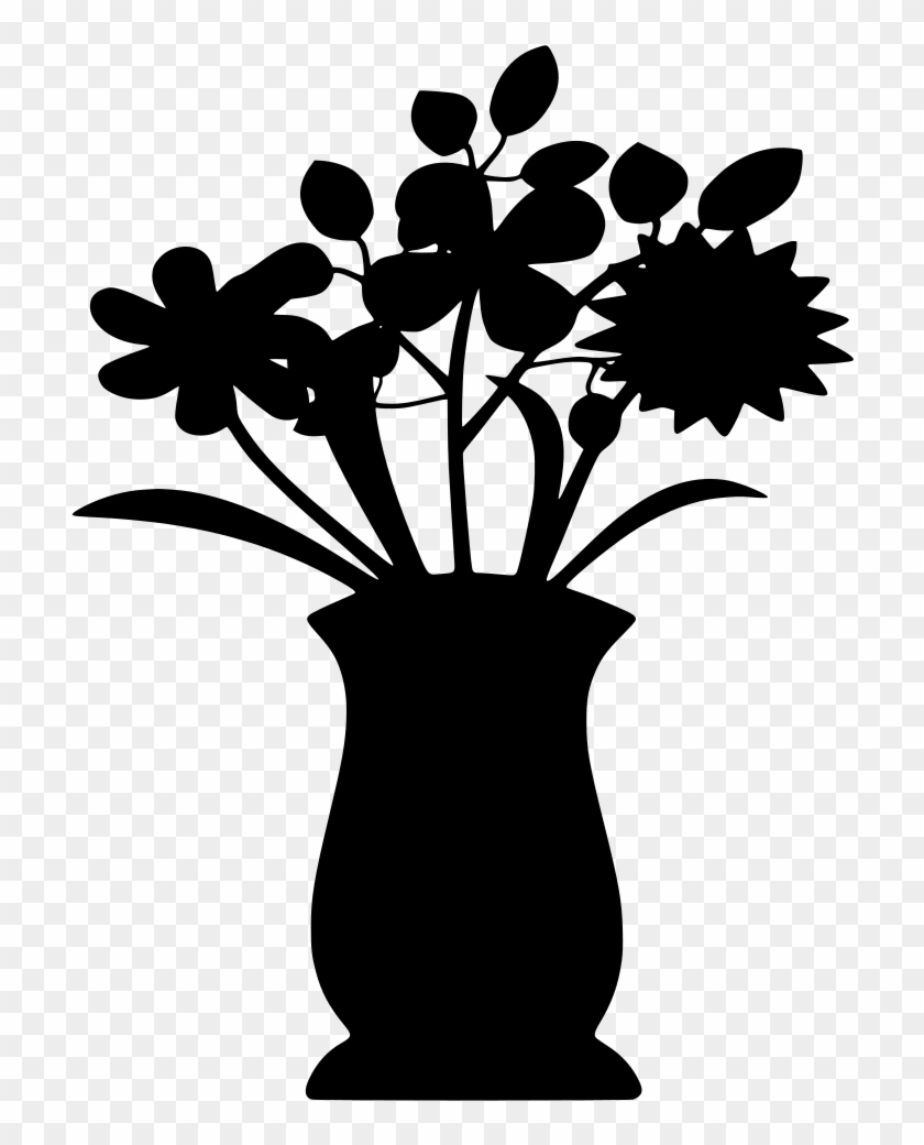 Svg Blossoms Flowers Fl Bouquet Free Svg Image Icon - Vase Flowers Silhouette Png #1615690
