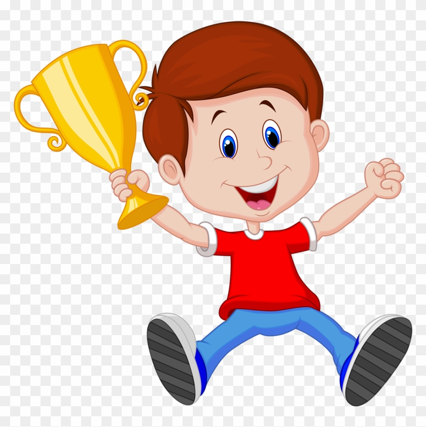 Фотки Dia Do Pai, Clipart Images, Clip Art, Champion, - Boy Holding A Trophy #1615724