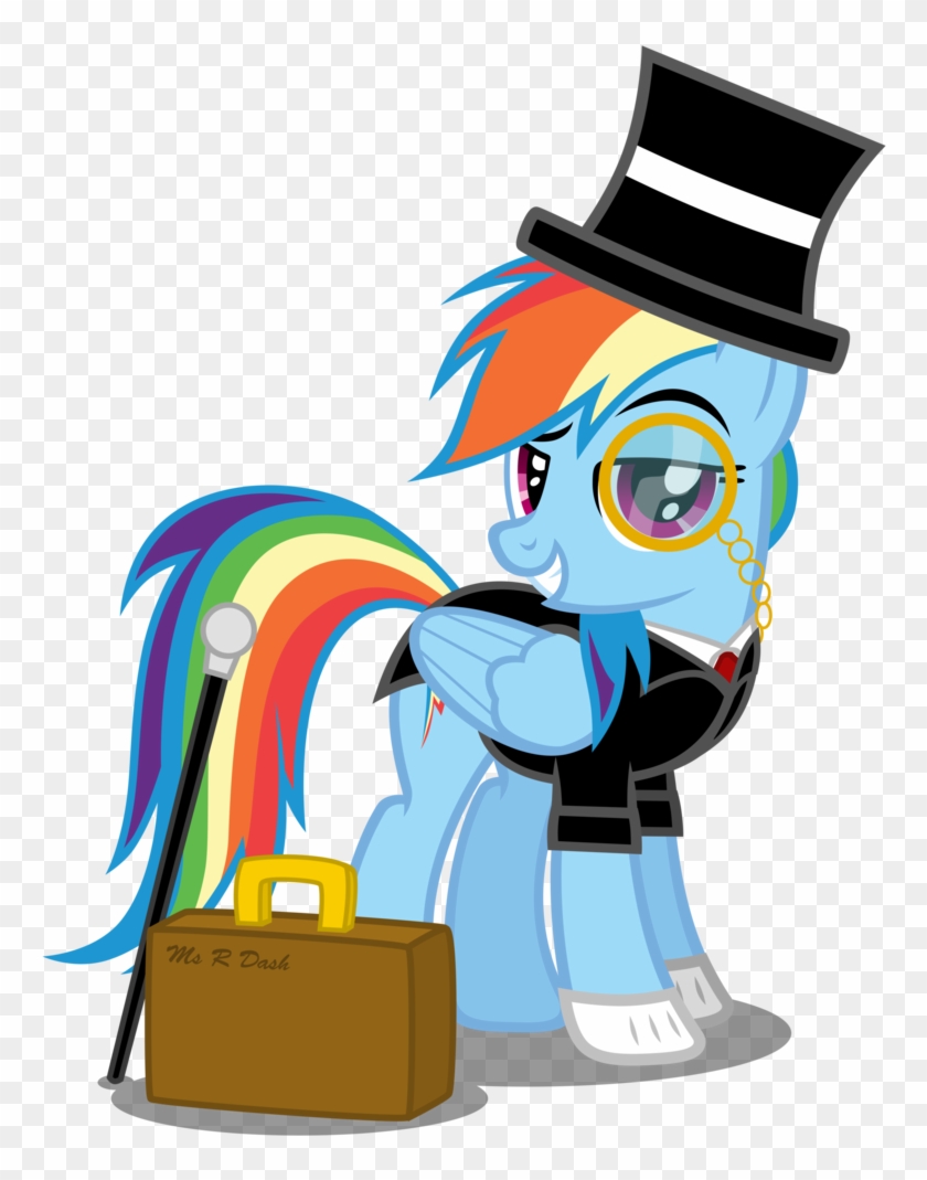 Austiniousi, Classy, Clothes, Monocle, Rainbow Dash, - Mylittlepony #1615835