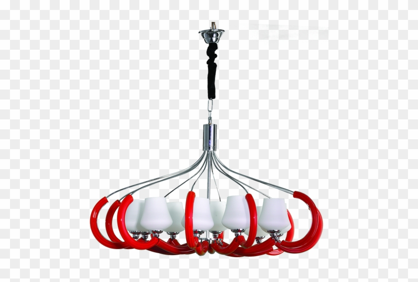 This Beautiful Red And White Chandelier Is Sure To - Chandelier #1615870