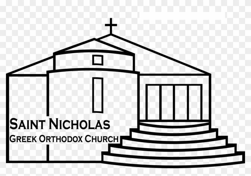 Saint Nicholas Greek Orthodox Church Logo - Line Art #1616015