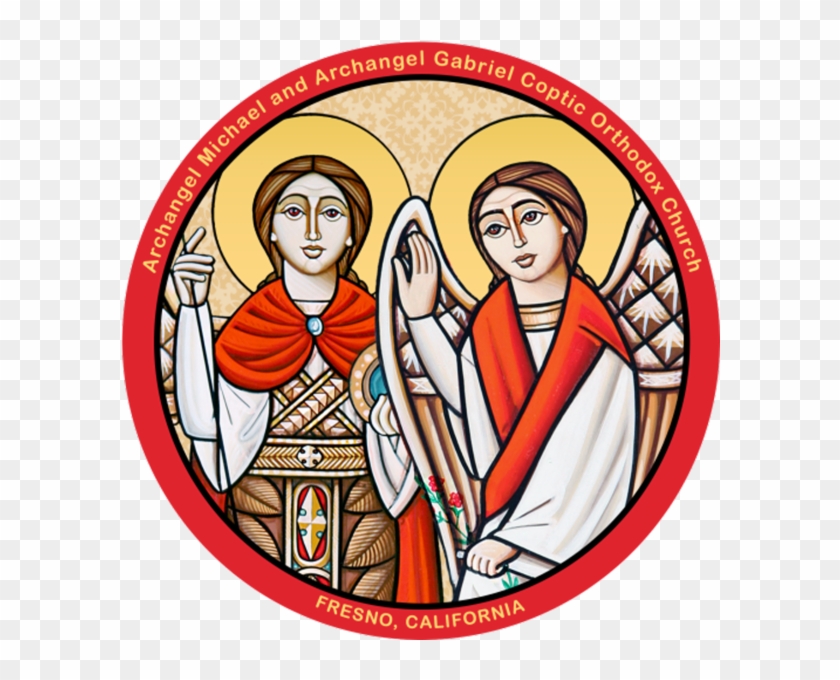 Archangels Michael & Archangel Gabriel Coptic Orthodox - Stained Glass #1616048