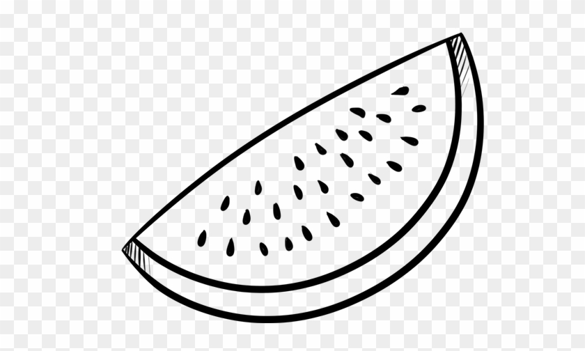 Figure, Lineart, The Lack Of Background - Watermelon Outline Vector Png #1616420