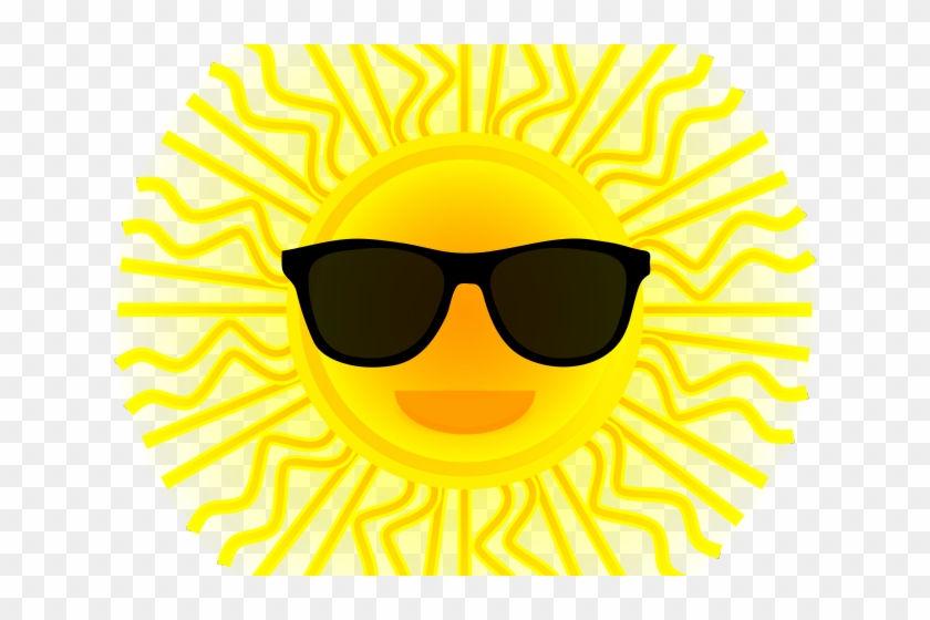 Sunglasses Clipart Clip Art - Sun With Glasses Clipart #1616430