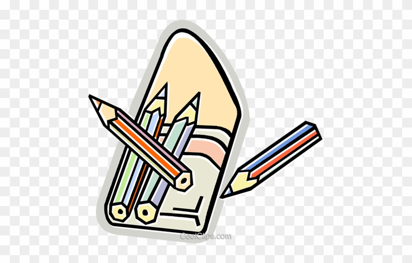 Colored Pencil Royalty Free Vector Clip Art Illustration - Colored Pencil Royalty Free Vector Clip Art Illustration #1616471