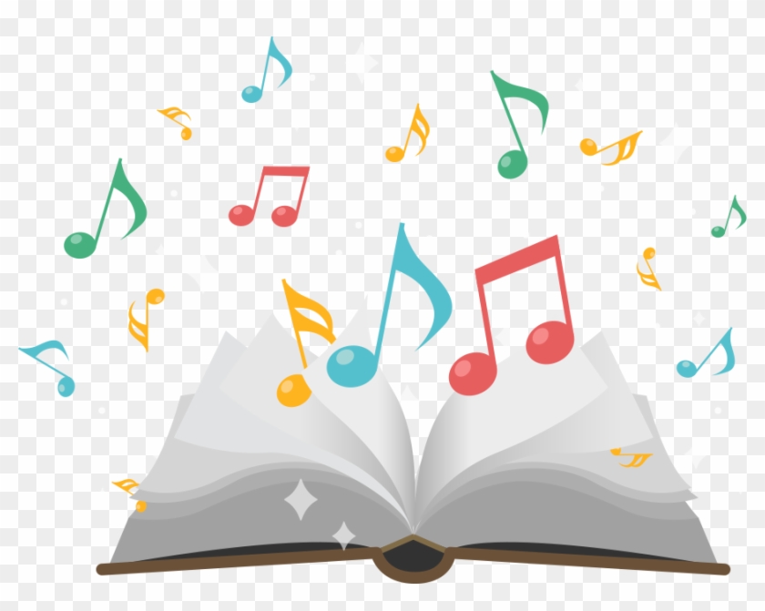 This Is An Open Book With Music Notes Coming Out Of - Book With Music Notes Coming Out #1616553