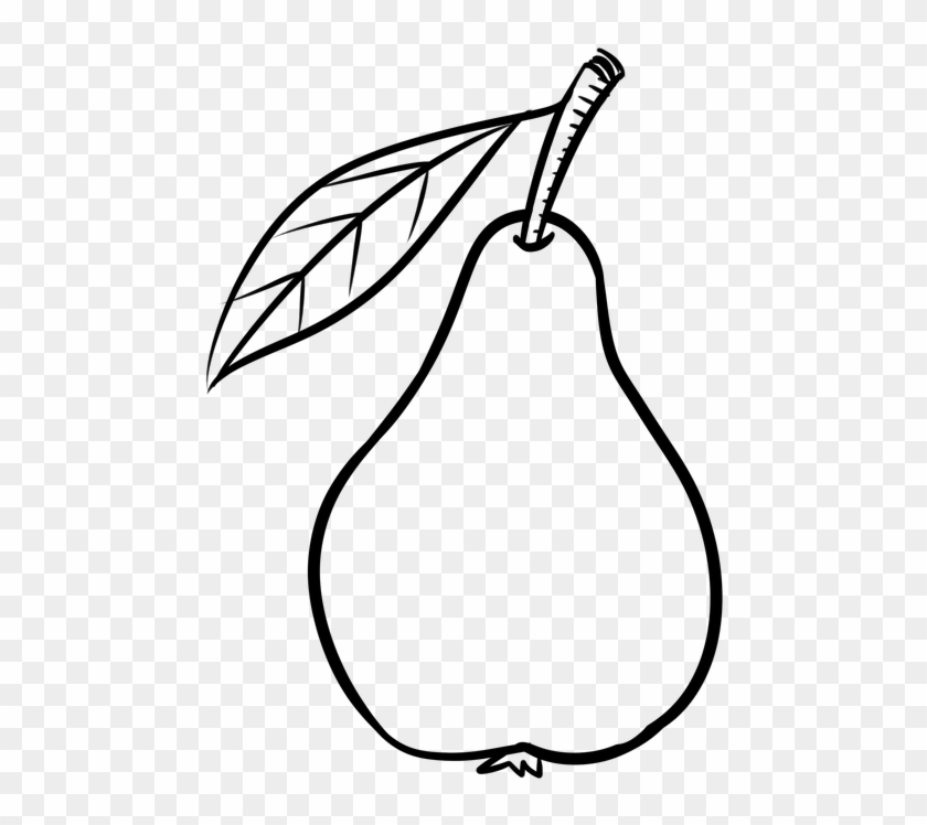 Pear Clipart Single Fruit - Pear Fruit Clipart Black And White #1616606