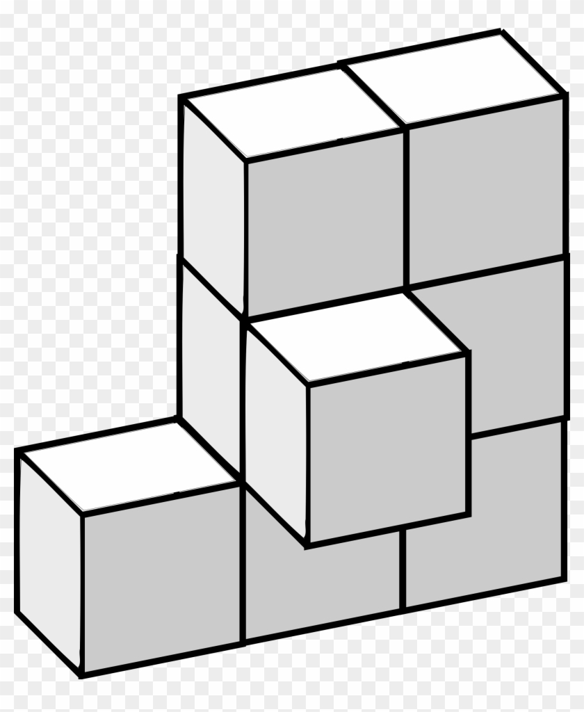 Cube Square Shape Line Art Symmetry - Soma 3d Puzzles #1616772