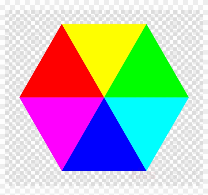 Colourful Hexagon Clipart Hexagon Triangle Clip Art - Png Eyes Blue Color #1616777