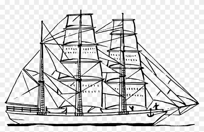 Free Printable Boat Coloring Pages For Kids Boats Ships - Sailing Ship Black And White #1616943