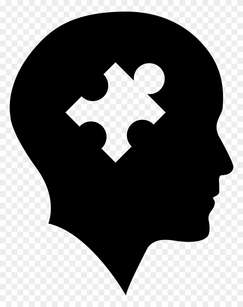 Bald Head With Puzzle Piece Vector - Puzzle Piece In Head #1617083