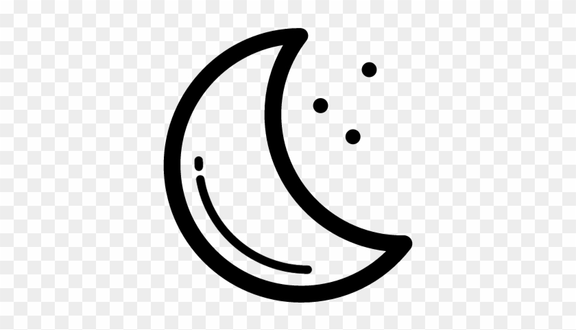 Crescent Moon Outline Vector - Moon Outlines #1617108