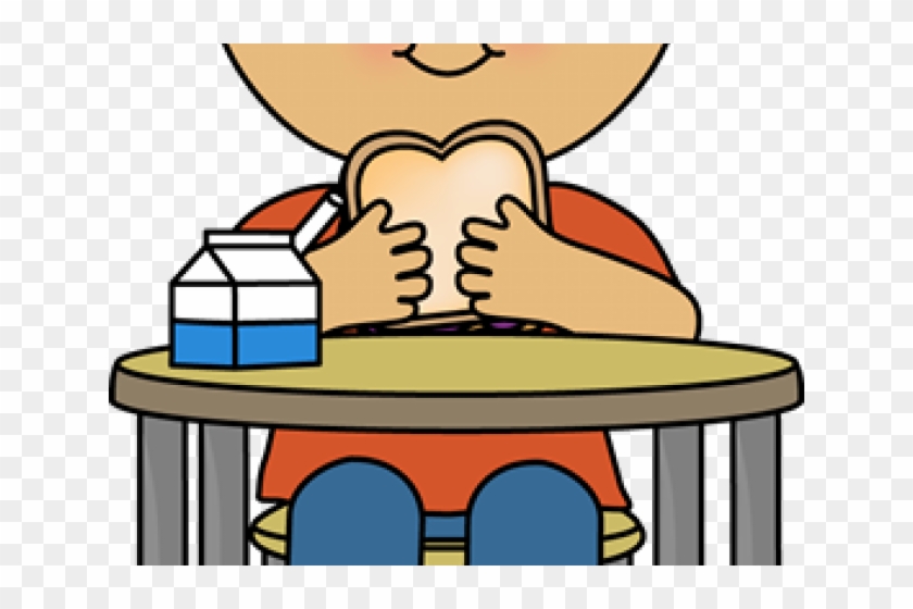 Eating Clipart - Cartoon Boy Eating Lunch #1617266