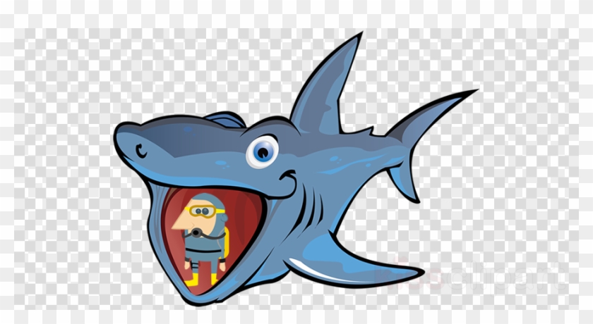 Cartoon Shark Eating A Man Clipart Shark Cartilaginous - Sharks Eat Fish Drawing #1617267